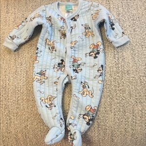 Disney Baby Blue Quilted One Piece 0-3M